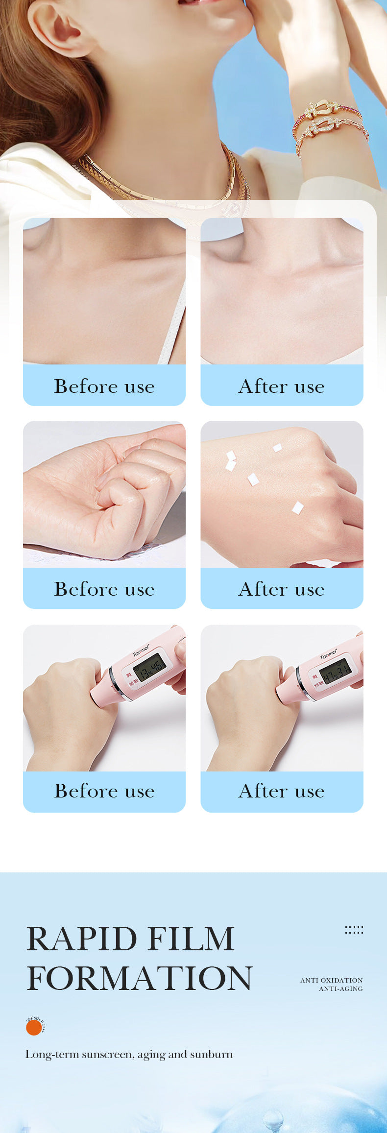Hyaluronic Acid Sunscreen SADOER Uv Protection SPF60+Isolation Sunscreen Lotion Cross-Border Wholesale - 图片 11