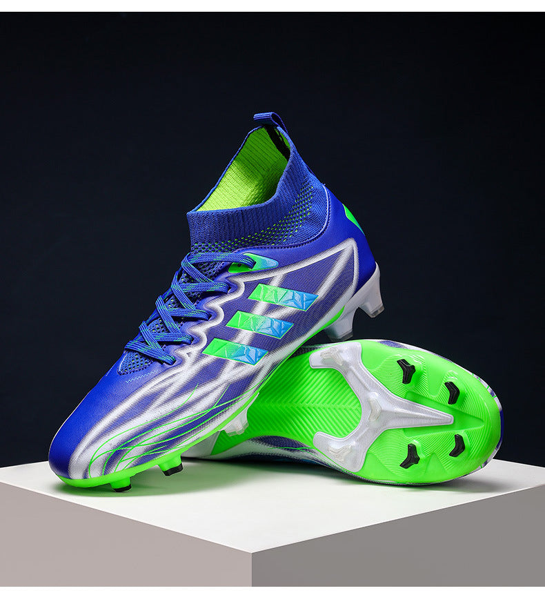 New high-top soccer shoes for men and women AG Spike TF Broken Nail Youth Student Grassland Competition Training Shoes - 图片 41