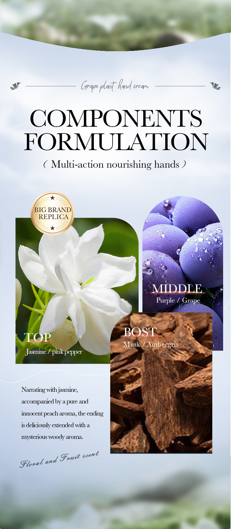 Grape Moisturizing Hand Cream SADOER Autumn and winter anti-chapped moisturizing hand cream cross-border foreign trade wholesale - 图片 12