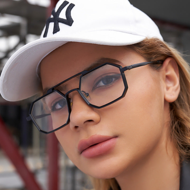 New European and American Steampunk Style Sunglasses for Men, Polygonal Small Frame Sunglasses for Women, Trendy sunglasses Wholesale - 图片 7