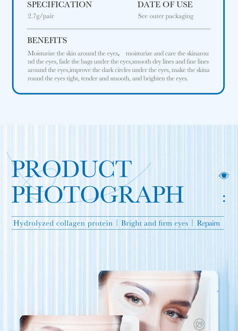 Collagen Butterfly Gel Eye Mask SADOER Improve Dark Circles and Eye Wrinkles Cross-Border Wholesale - 图片 22