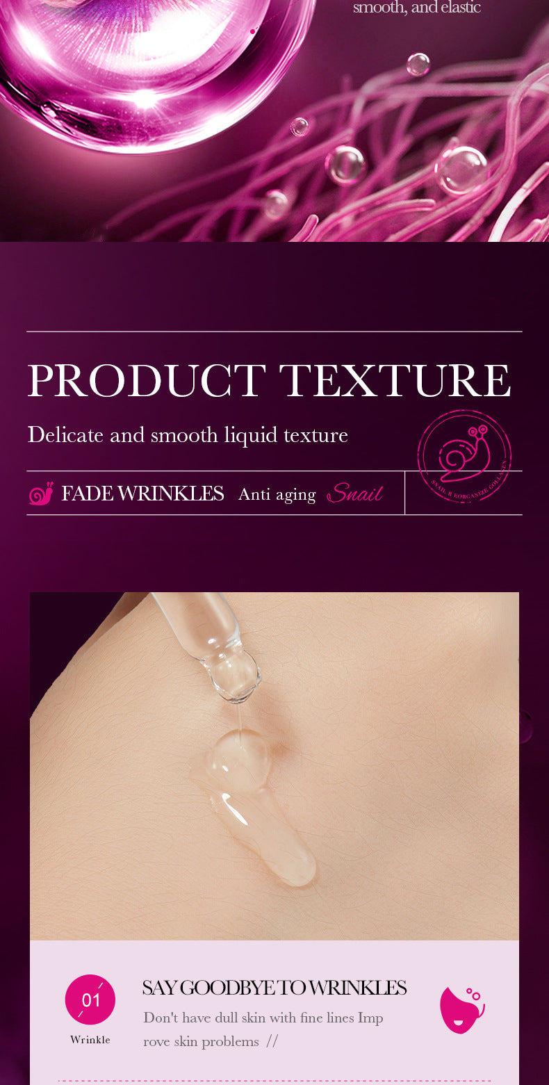 Snail Essence SADOER Collagen Delicate Moisturizing Hydrating Nourishing Cross-Border Wholesale - 图片 14