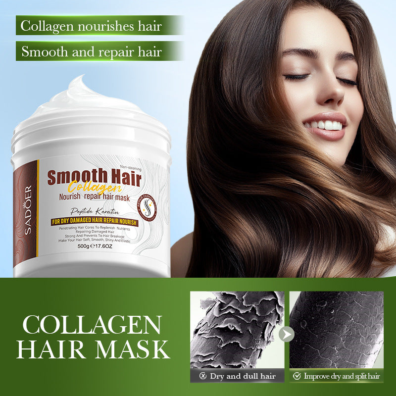 Collagen Smooth Hair Mask SADOER Nourishing and Fluffy Hair Conditioner Cross-Border Wholesale