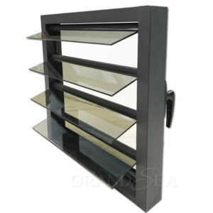 Aluminium Fixed Window With Adjustable Blades Glass Louver Windows for Bathroom