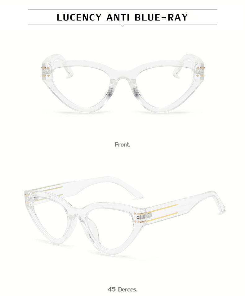 New European and American style personality cat-eye UV protection sunglasses for women ins Small Frame Sunglasses Eyewear Trendy Wholesale - 图片 30