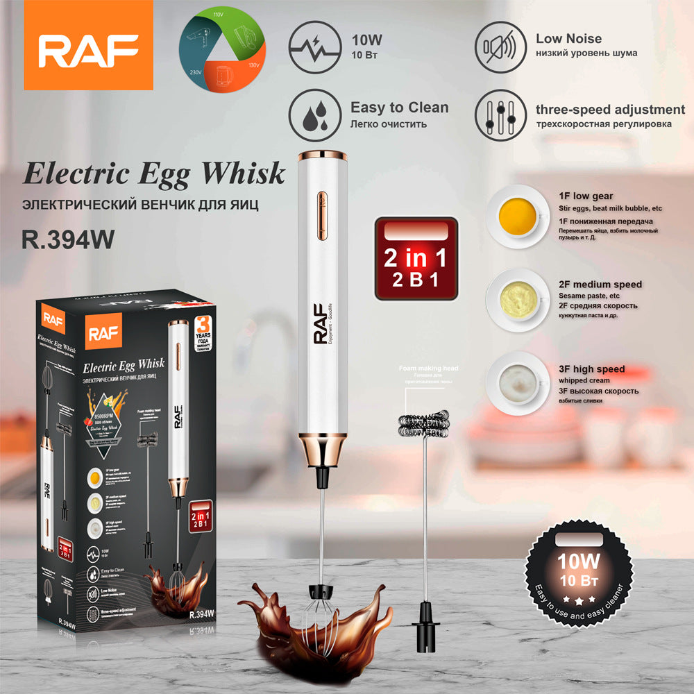 RAF Cafe Electric Milk Frother Milk Stirrer Whisk Egg Beater Coffee Frother Home Use 2-in-1 - 图片 27