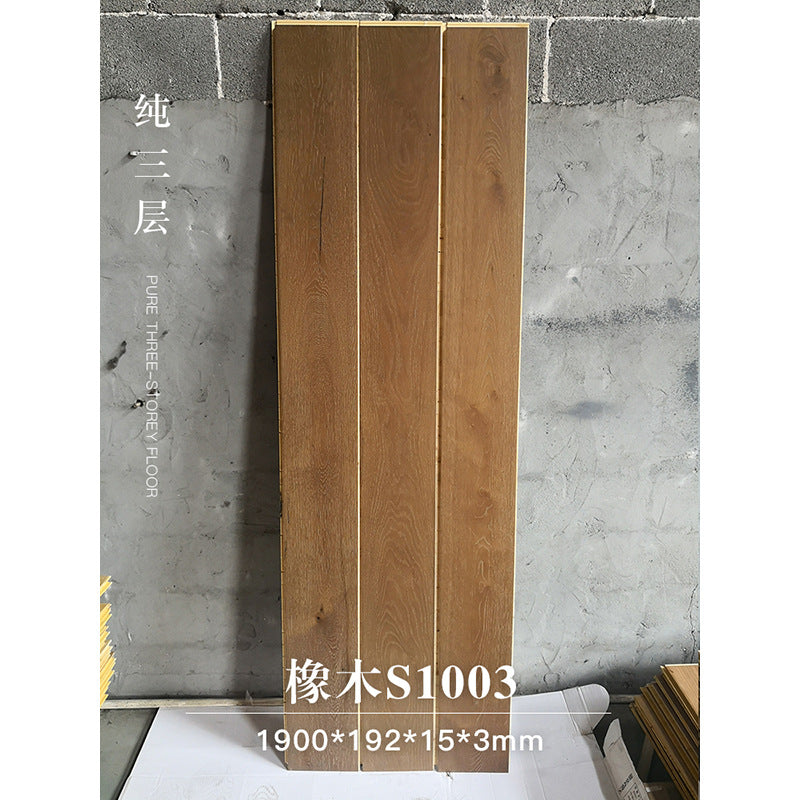 Door-to-Door Installation Old Three-Layer Large Board Pure Three-Layer Solid Wood Floor Oak Log3.0-4.0mm Underfloor Heating - 图片 34