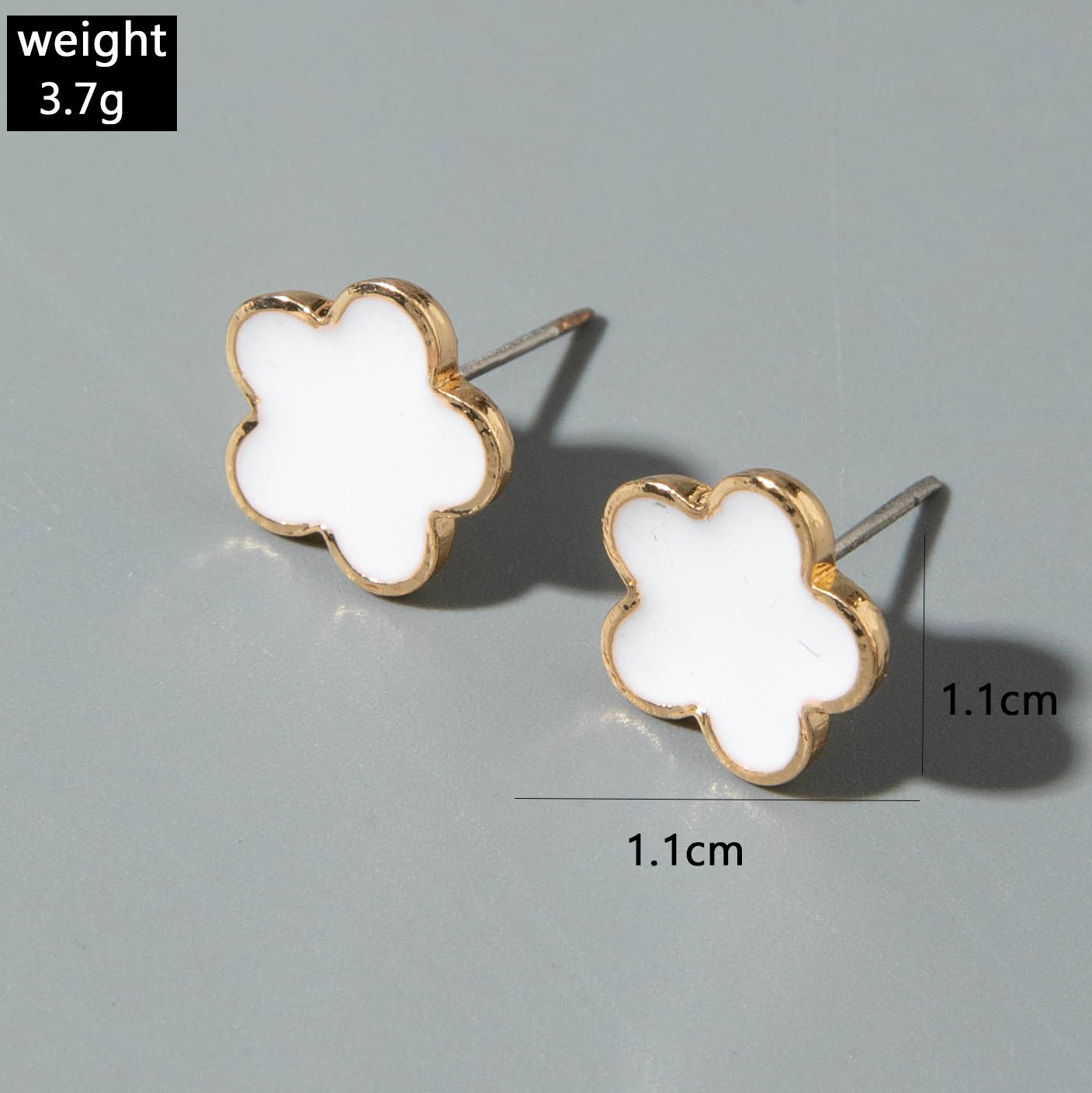 European and American Fashion Alloy Inlaid Diamond Five-Leaf Clover Bracelet Jewelry Three-Piece Set Simple Geometric Smooth Bracelet Wholesale - 图片 66