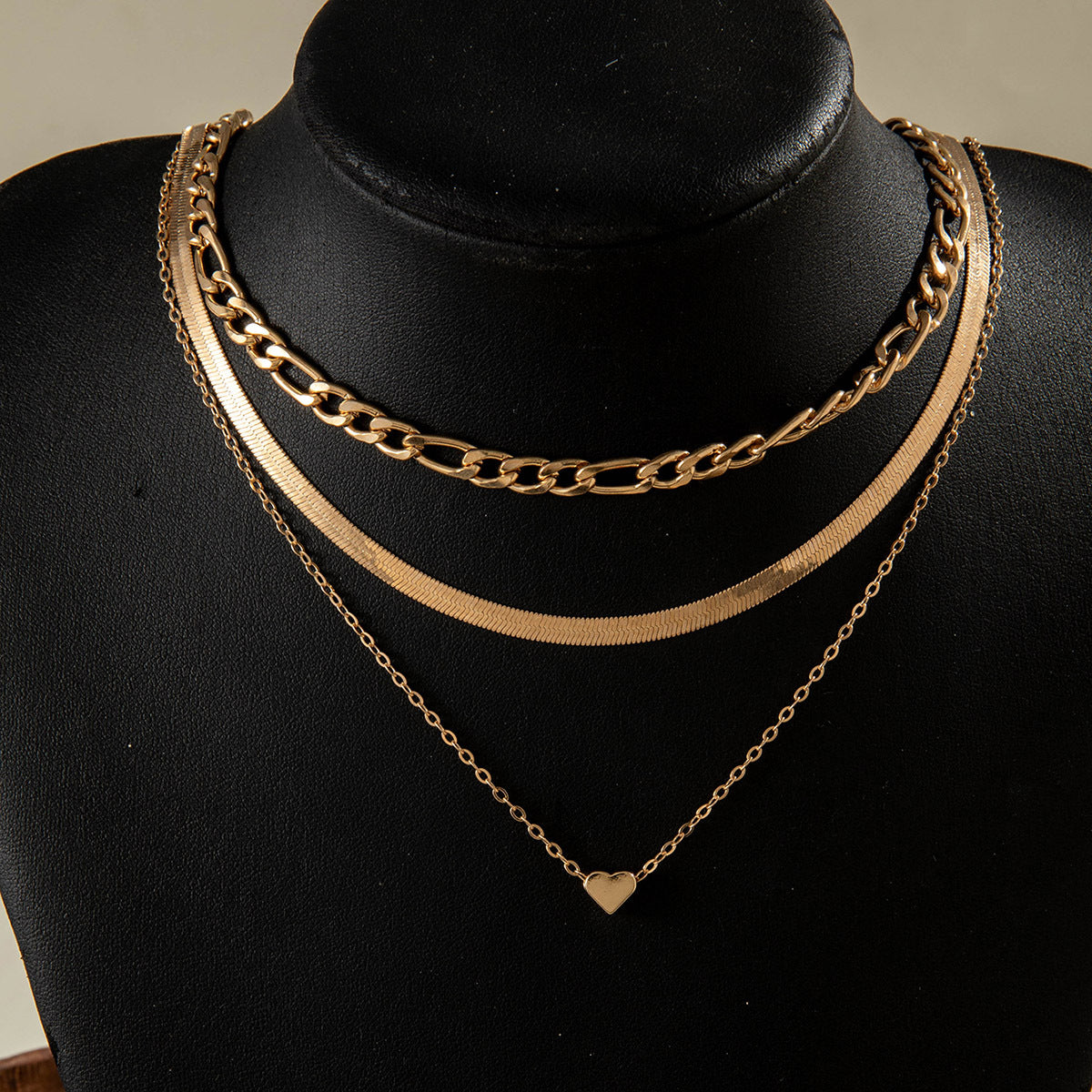 European and American Fashion Collarbone Chain Round Pendant Tassel Multi-layer Stacking Necklace Layered One-word Necklace3Set - 图片 38