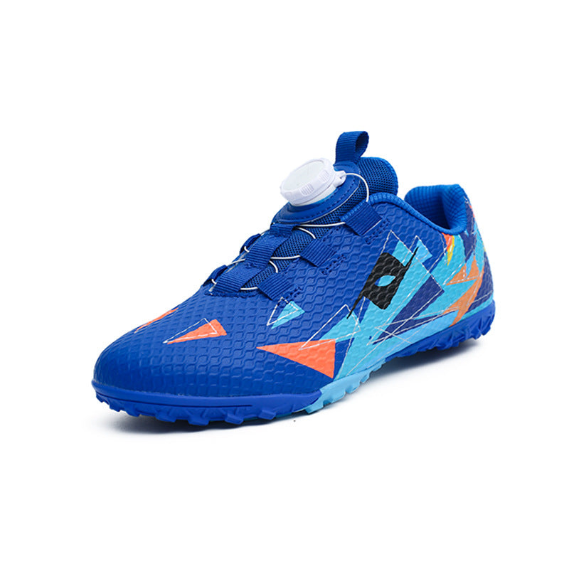 Rotating Buckle Football Shoes Breathable Anti-Slip TF Children's and Teenagers' Turf Training Shoes for Flat Ground Competitions - 图片 8
