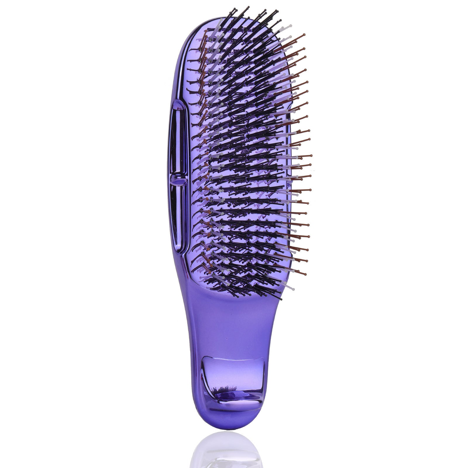 Cross-Border Electroplated Meridian Massage Comb Round Bead Three-Stage Comb Teeth Smooth Hair Anti-Tangle Dry and Wet Dual-Use Fine Needle Portable Comb - 图片 12