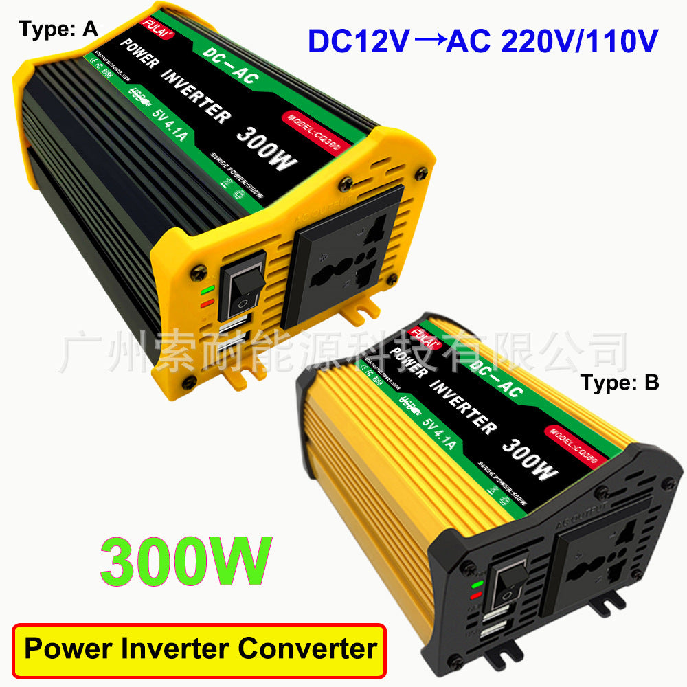 300W Vehicle Inverter12V Turn110V220V Double USB E-commerce car power inverter - 图片 13
