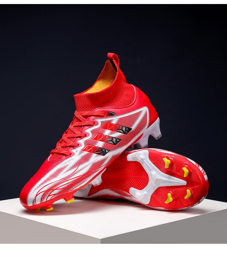 New high-top soccer shoes for men and women AG Spike TF Broken Nail Youth Student Grassland Competition Training Shoes - 图片 43