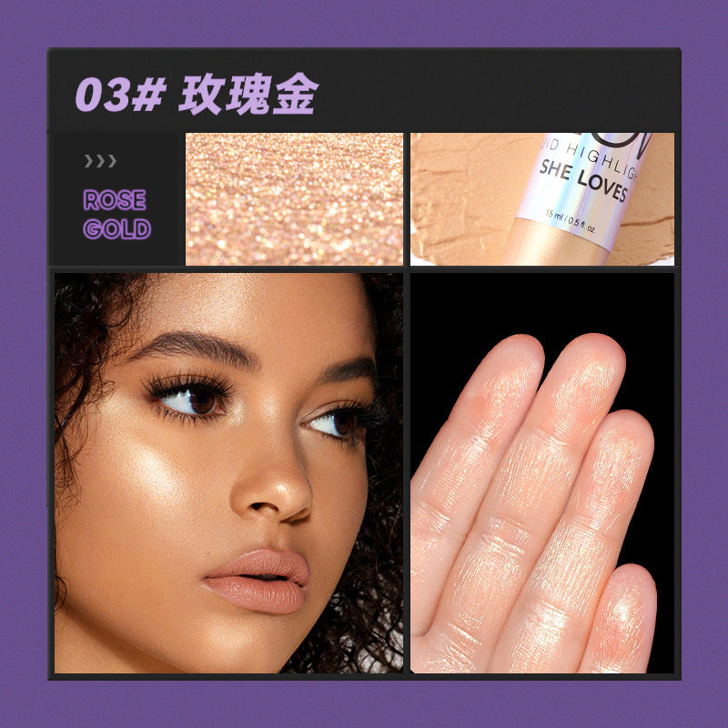 SHELOVES Highlight Liquid Contour Shadow Nose Shadow Diamond Brightening Liquid Face Body Highlight - 图片 7