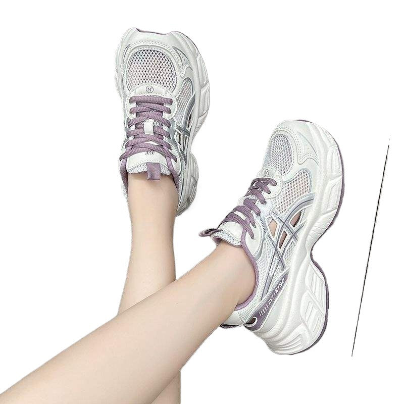 Exported Italian Original Clearance Dad Shoes Summer New Women's Running Hollow Sports Shoes Thick Sole - 图片 5