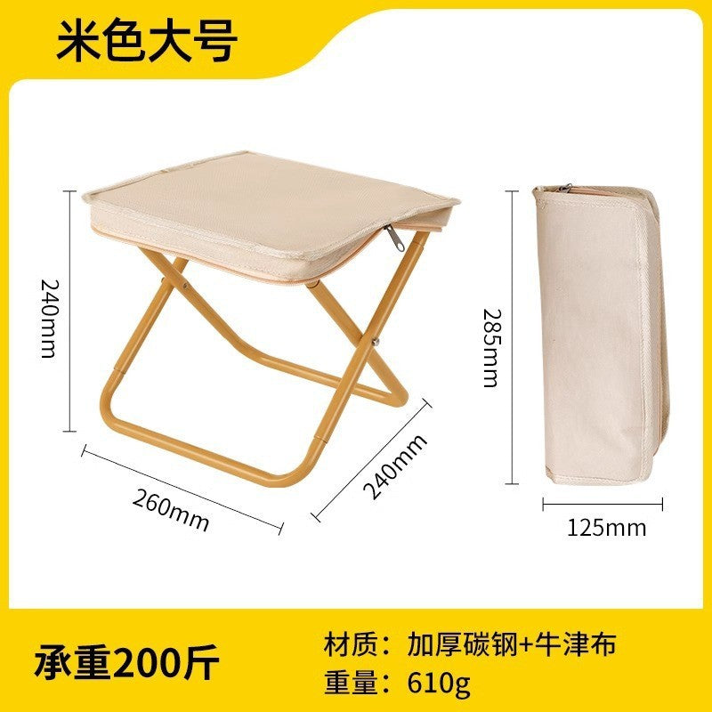 Outdoor Folding Stool Portable Handle Bag Fishing Stool Small Folding Chair Camping Full Folding Chair Foldable - 图片 6