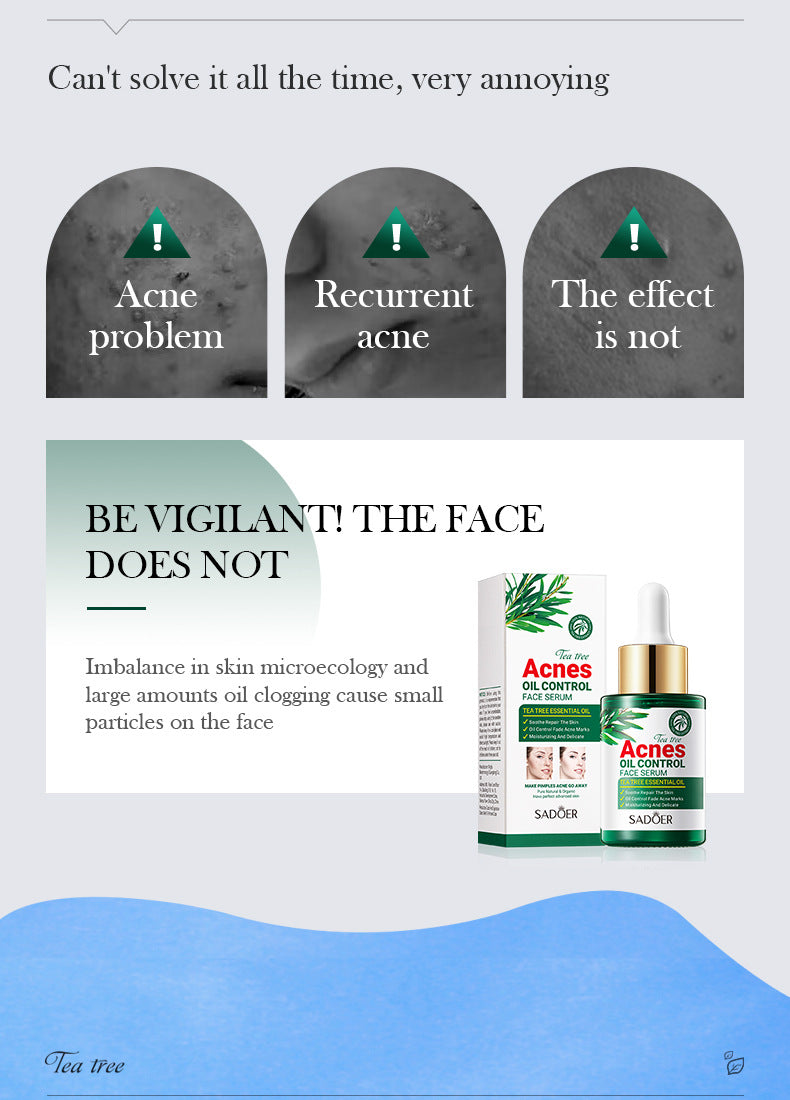 Tea Tree Essence30ml SADOER Moisturizing and refreshing cross-border foreign trade wholesale - 图片 10