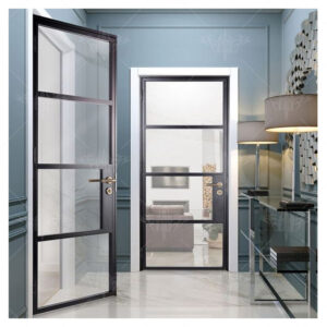 Villa Aluminum Casement Door Fashion Aluminum Glass Door Factory Manufacturer Glass Doors