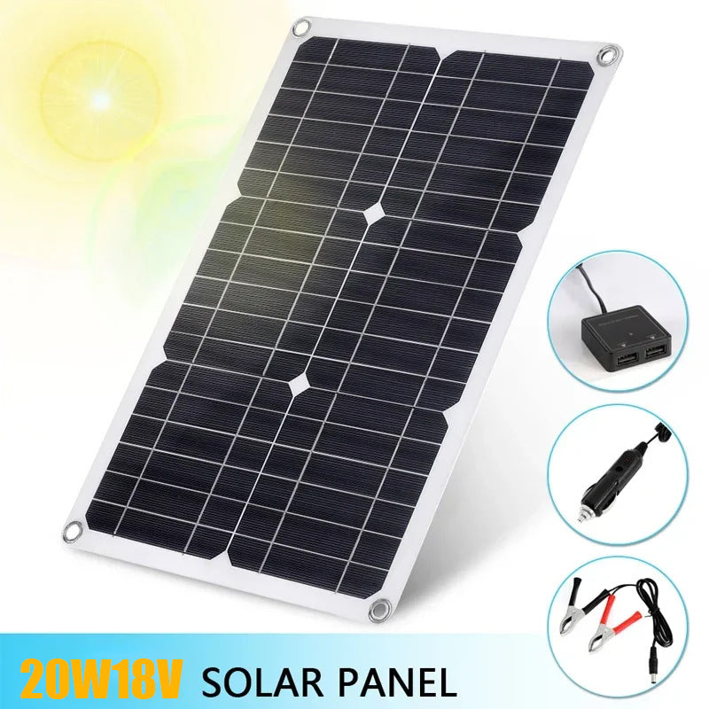 E-commerce 20W Monocrystalline Solar Panel Kit 600W Charger Controller Energy Storage Power Generation System - 图片 15