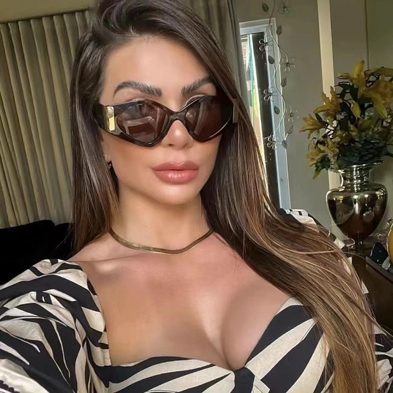 European and American style sunglasses for women trendy high-end feel ins Trendy Fashion Sunglasses for Women Wholesale sunglasses - 图片 10