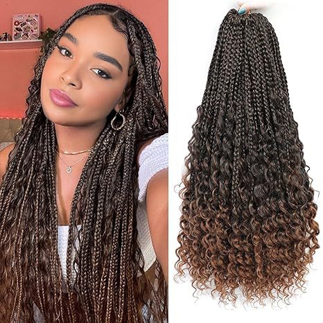 Cross-border European and American Synthetic Hair Wigs Box Braids Bohemian Curly Three-strand Braid Fly Hook Needle Hair Braid - 图片 12