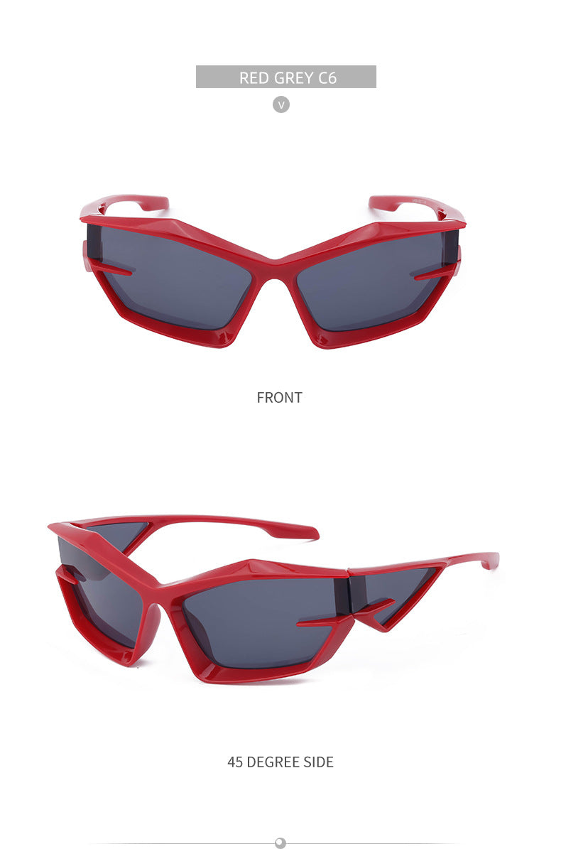 European and American style unique shaped sunglasses for men Y2K Millennium Future Technology Sunglasses for Women Trendy Glasses Wholesale - 图片 24