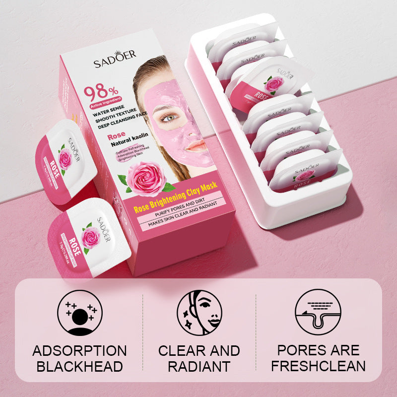 Cleaning Compound Film SADOER Green Tea Turmeric Rose Moisturizing Mask Cross-Border Foreign Trade Wholesale - 图片 3