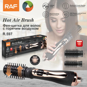 RAF EU Standard Curling and Straightening Dual-use Hair Styling 2-in-1 Hot Air Brush Automatic Curling Iron Electric Hair Dryer