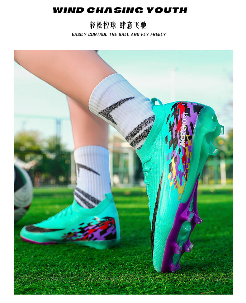 New Large Size Long Spike Football Shoes Low Top Youth Competition Training Student Football Sports Shoes - 图片 45