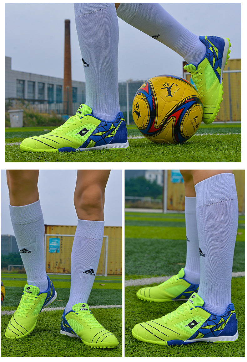 Men's Soccer Shoes TF Velcro Magic Tape Children's Sports Shoes for Primary and Secondary School Students and Teenagers for Sports Competitions and Training - 图片 27