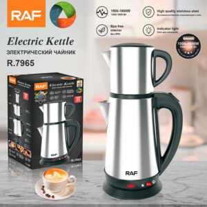 RAF European Standard Stainless Steel 0.8+1.8L Multifunctional Electric Kettle Automatic Large Capacity Multifunctional Kettle