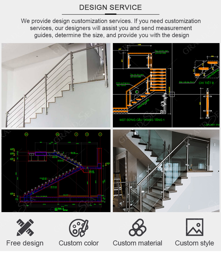 Contemporary Design Aluminum Glass Clamp Balcony Balustrades Handrail for Apartment Use - 图片 16