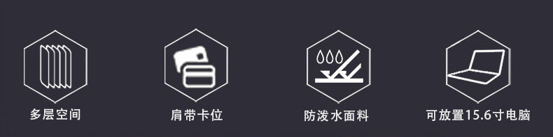 OZUKO Business Backpack Men's Commuting Large Capacity Computer Bag Travel Backpack High-end Waterproof School Bag - 图片 9