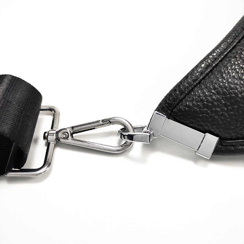 Fingerprint Lock Bag Genuine Leather New Business Commuting Backpack Fashion Small Crossbody Bag Men's Shoulder Bag Portable - 图片 13