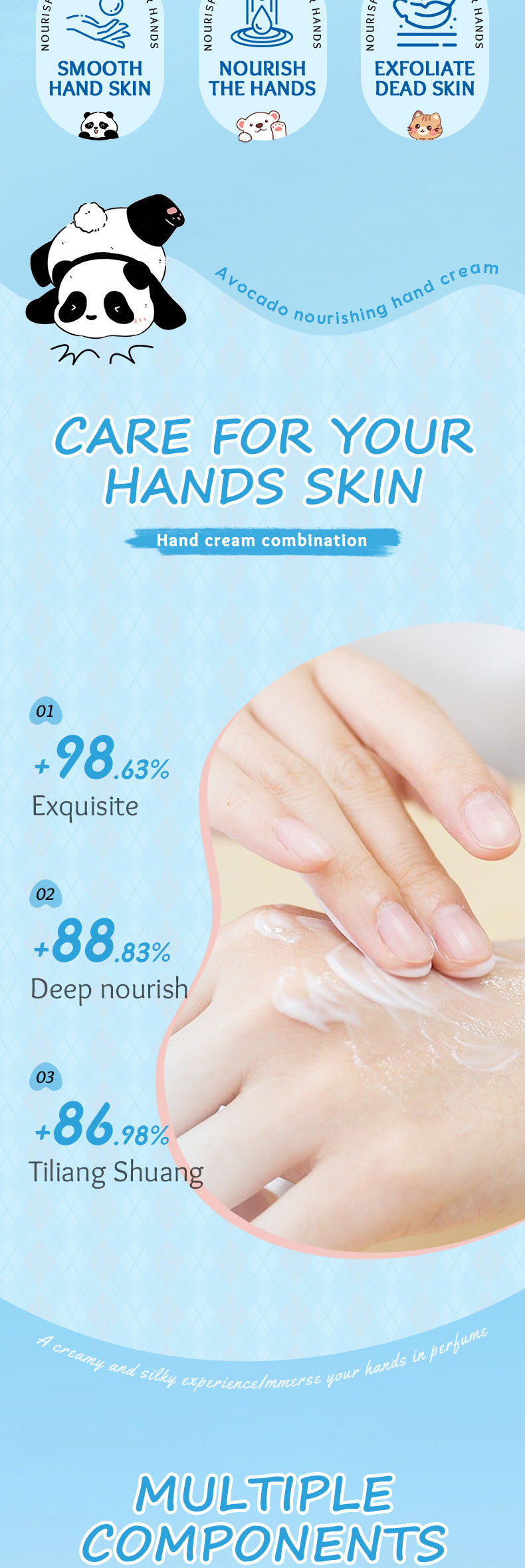 Cartoon Hand Cream60g SADOER Avocado Milk Moisturizing and Hydrating Autumn and Winter Cross-Border Wholesale - 图片 11