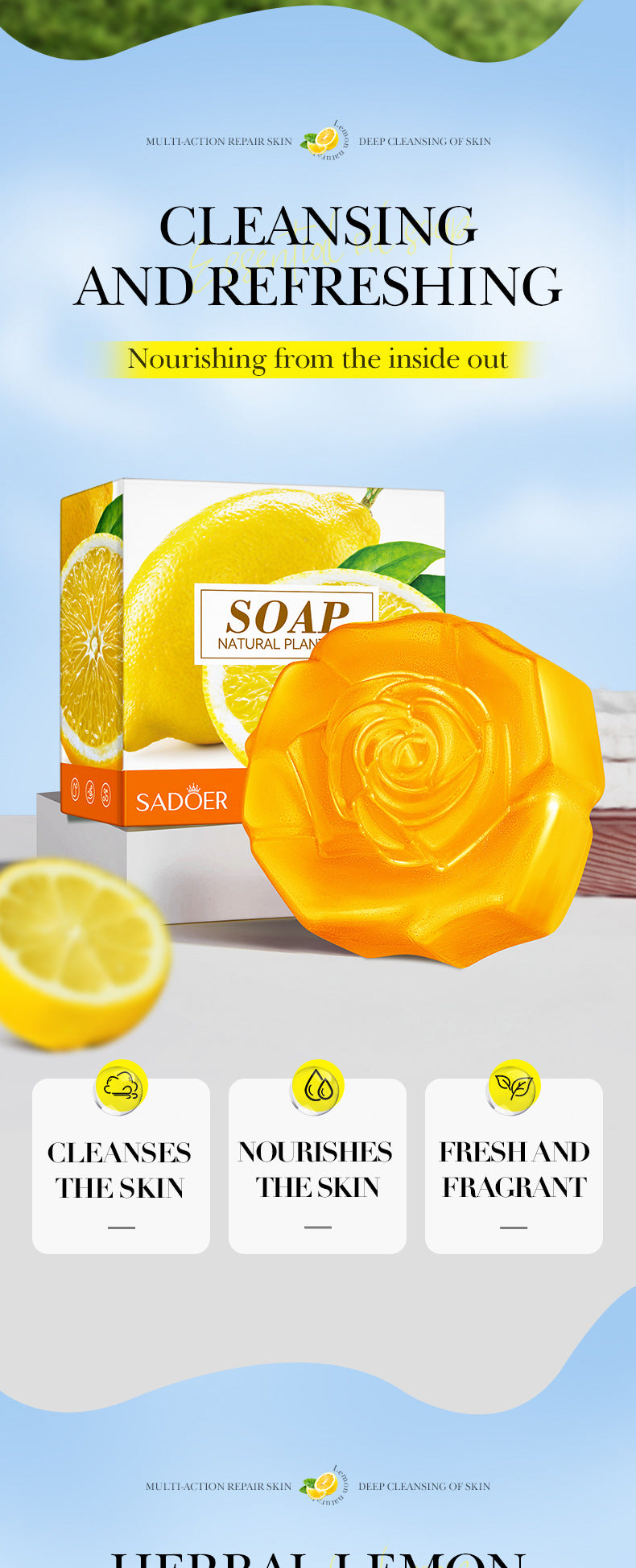 Handmade Soap100g Essential Oil Plant Fruit Deep Cleansing Body Soap Export Manufacturer Wholesale - 图片 39
