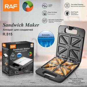 RAF European standard Household Double-sided Heating Sandwich Maker Multifunctional Toast Bread Waffle Breakfast Machine