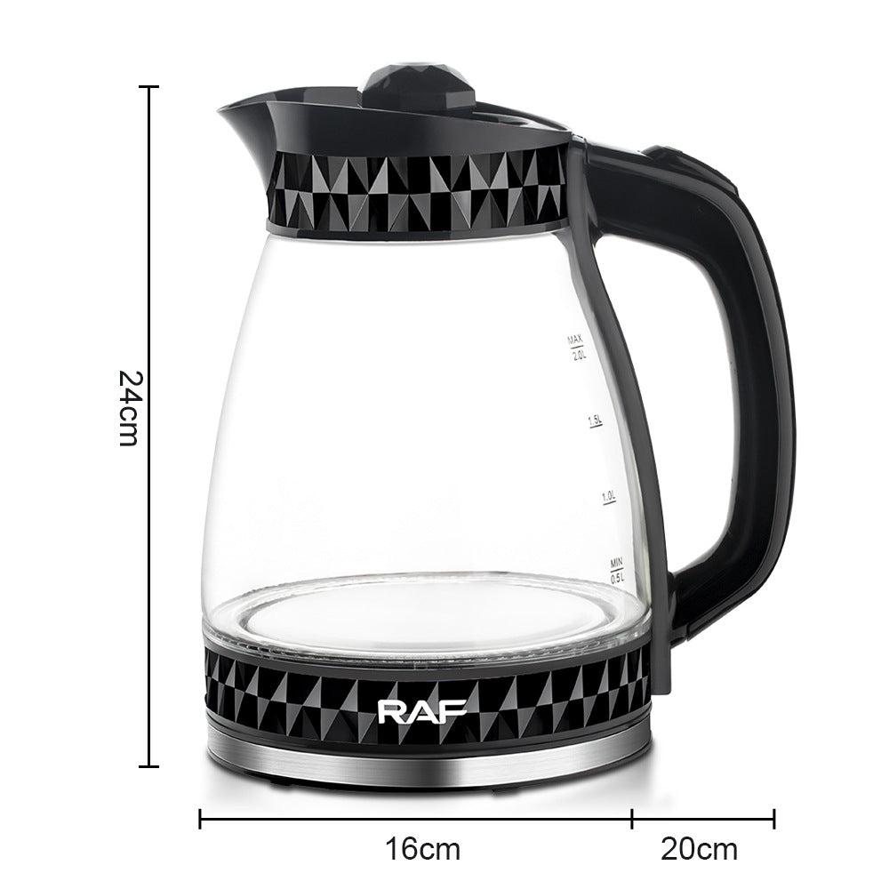 RAF European Standard Transparent Glass2L Electric Kettle Automatic Large Capacity Multi-Functional Kettle Overheat Protection - 图片 8
