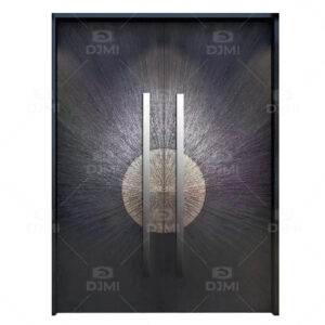 DJMI Luxury Design Steel Armored Doors Outside Modern Exterior Security Door Smart Electronic Front Door