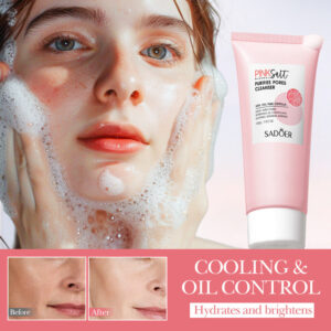 Himalayan Pink Salt Facial Cleanser SADOER Pore Cleansing Facial Cleanser Cross-Border Wholesale