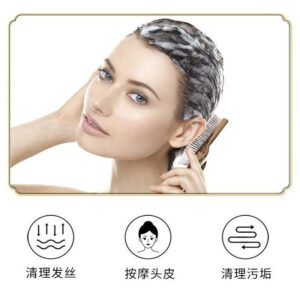 Cross-Border Meridian Fluffy Scalp Cleaning Care Comb High Low Comb Teeth Dry Wet Dual-Use Smooth Hair Fine Needle Electroplated Massage Comb