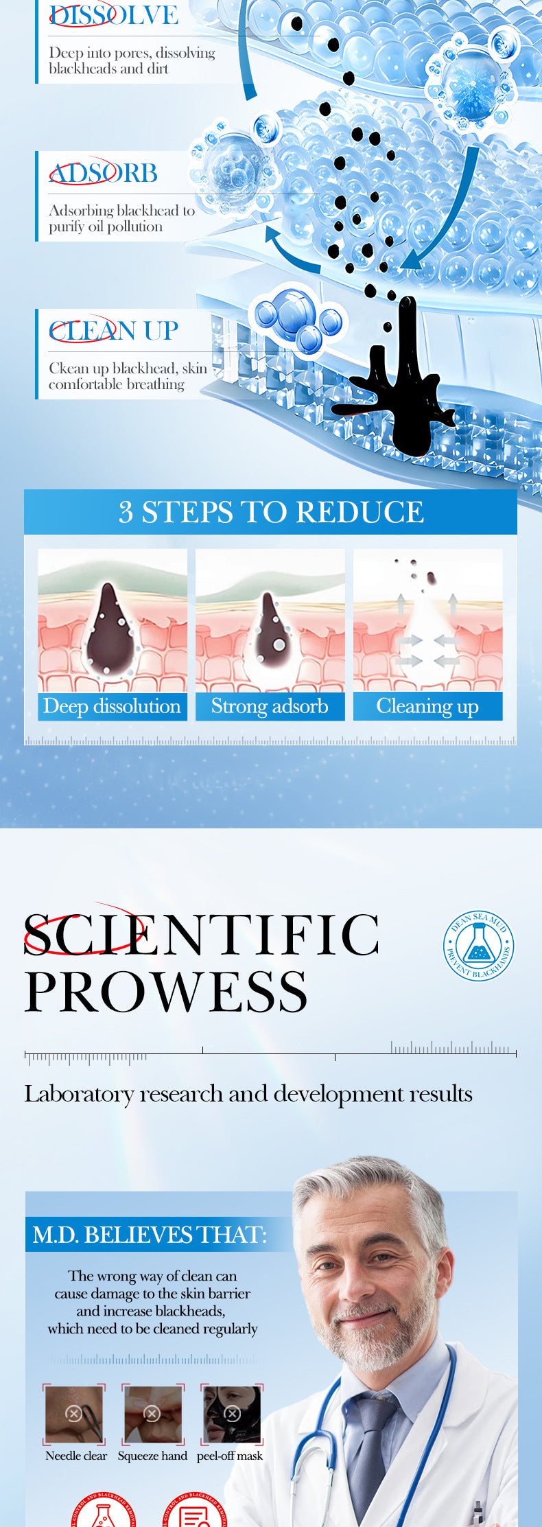 Dead Sea Mud Cleansing Mask SADOER Deep Cleansing Blackhead Removal Mask Cross-Border Wholesale - 图片 14