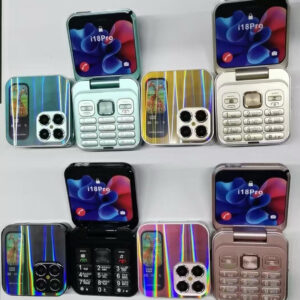 Mini flip Phone New i18pro Flip Phone2.4Dual SIM2G Button Folding Phone