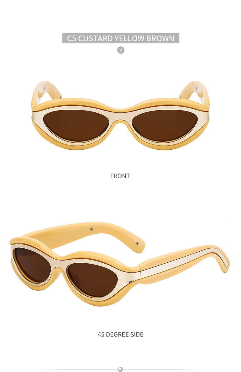 New European and American Y2K Cat Eye Sunglasses for Women Street Style Small Frame Sunglasses for Men Trendy Wholesale sunglasse - 图片 36