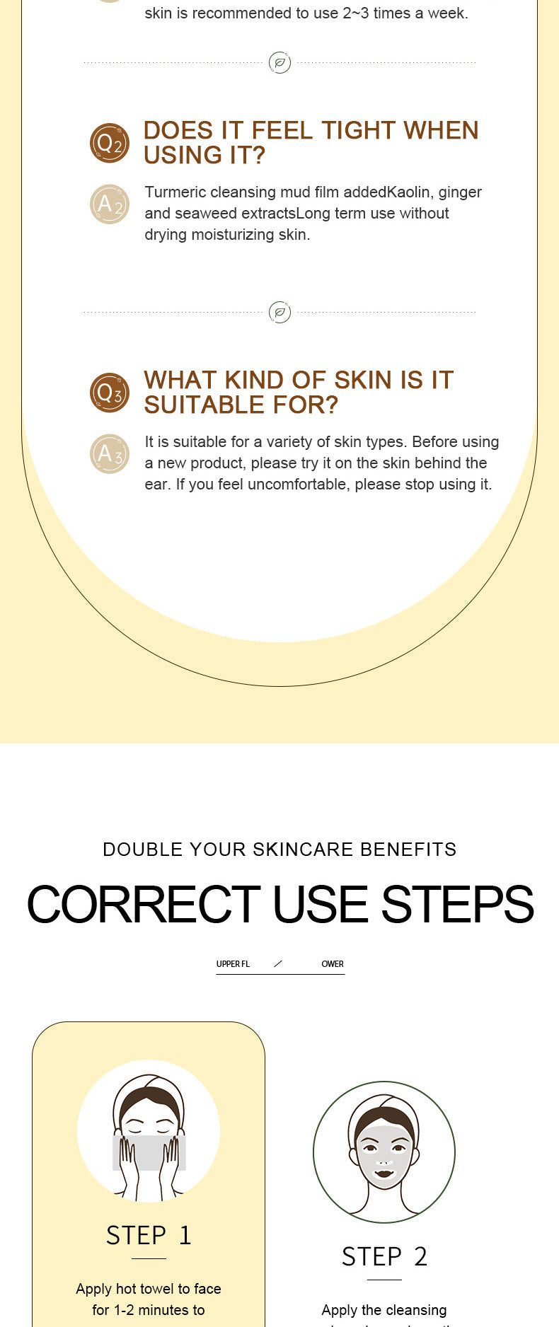 Cleaning Compound Film SADOER Green Tea Turmeric Rose Moisturizing Mask Cross-Border Foreign Trade Wholesale - 图片 13