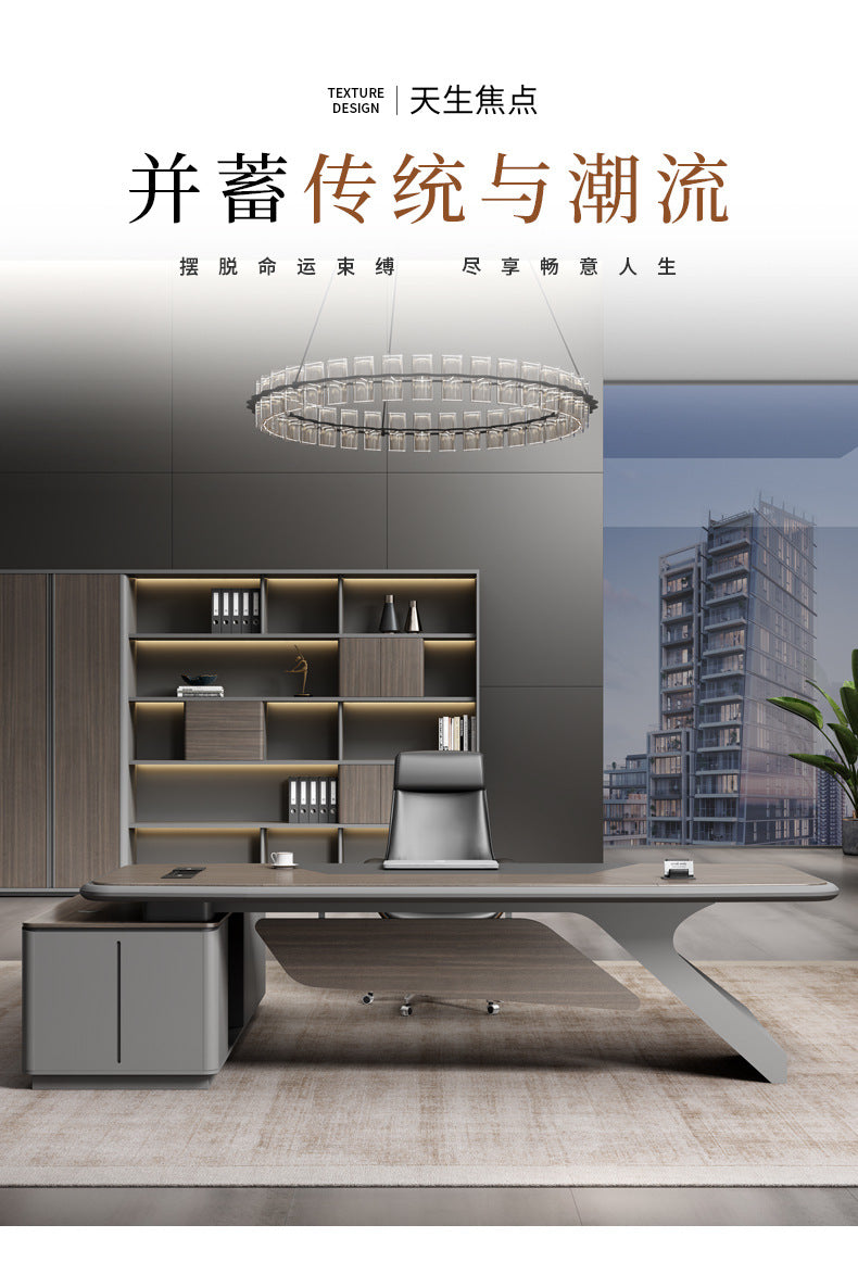 Painted Office Desk Executive Desk President Leader Chairman Boss Desk Office Manager Desk Office Desk and Chair Set - 图片 34