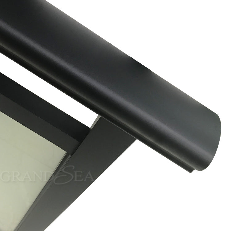 Factory Wholesale Price Matte Black Frame Stair Glass Railing Prices Design - 图片 12