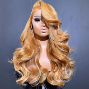 13*6 Lace Front  Blonde Synthetic Wavy Wig