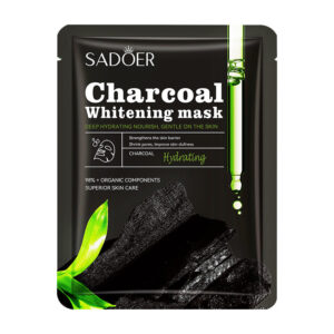 Bamboo Charcoal Black Mask SADOER Whitening, hydrating, moisturizing, brightening face mask sheet  wholesale
