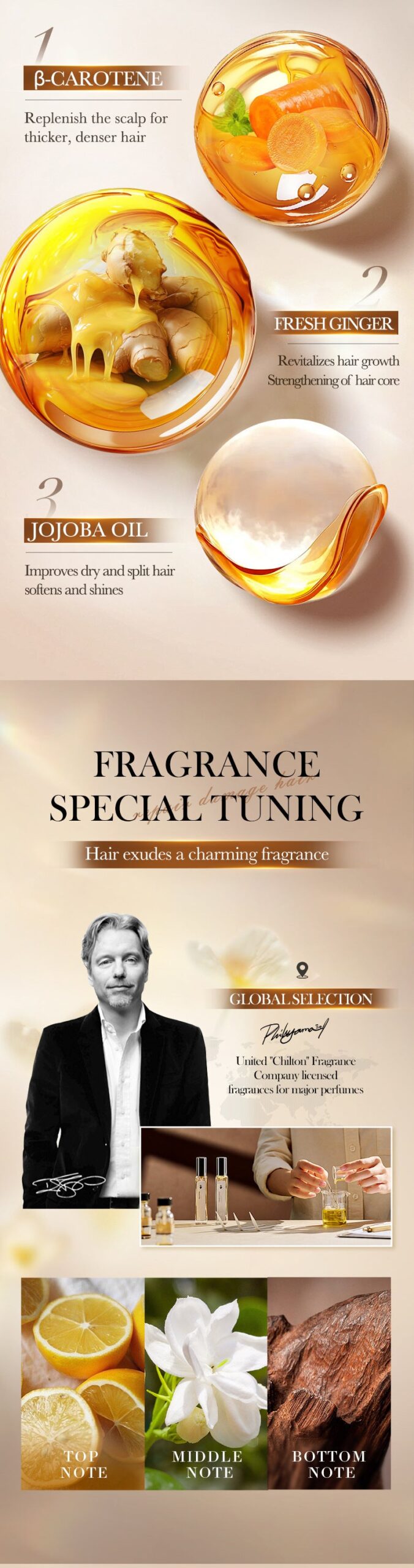 Scalp Conditioner Bataña SADOER Dense Hair Moisturizing Smooth Roll-on Cross-Border Wholesale - 图片 12